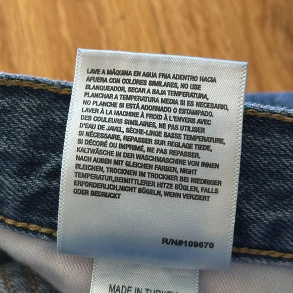 Agolde sz 27 button fly jeans Riley style 11.5” rise 25” inseam great pre owned - Picture 8 of 9